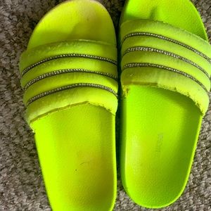 Lime green slides